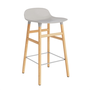 Normann Copenhagen - Form Barstool 65 cm - Varm grå/Eg